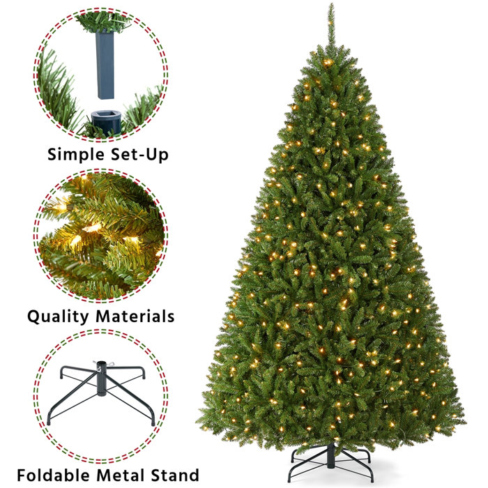 The Holiday Aisle® Green Spruce Artificial Christmas Tree with 700